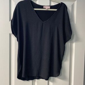 Philosophy large cap sleeve polka dot essential top